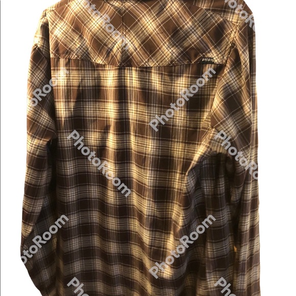 Billabong Mens Button down Plaid shirt Slim fit Large - Picture 9 of 9